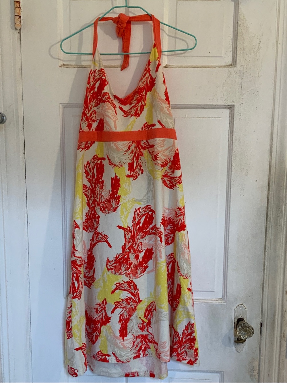 Patagonia women’s Red & Yellow Halter Summer Dress in size xl